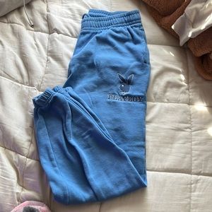 Blue Playboy Sweatpants In Size Small